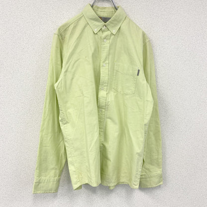 Carhartt　カーハート　長袖ボタンダウンシャツ　黄緑　ライムグリーン　Lサイズ