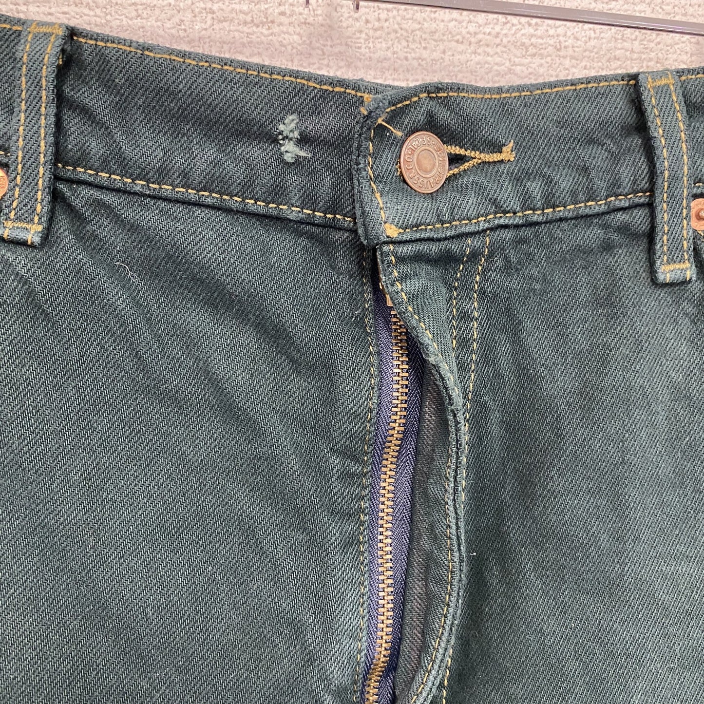 Levi's　リーバイス　505　ハーフデニムパンツ/ショートパンツ　ジップフライ　緑　グリーン　W33サイズ