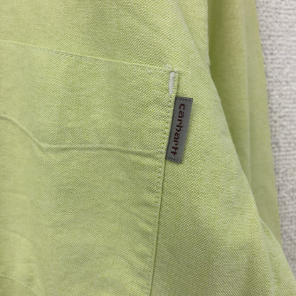 Carhartt　カーハート　長袖ボタンダウンシャツ　黄緑　ライムグリーン　Lサイズ