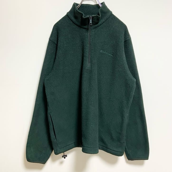 ～90s　LANDSEND　ランズエンド　ハーフジップフリースジャケット　ヴィンテージ　緑　グリーン　Lサイズ