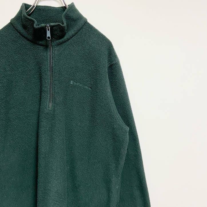 ～90s　LANDSEND　ランズエンド　ハーフジップフリースジャケット　ヴィンテージ　緑　グリーン　Lサイズ