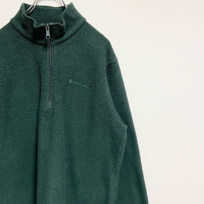 ～90s　LANDSEND　ランズエンド　ハーフジップフリースジャケット　ヴィンテージ　緑　グリーン　Lサイズ