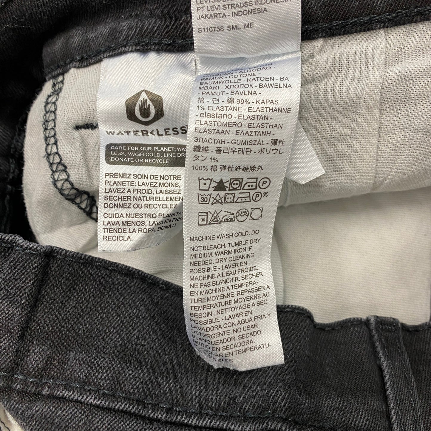 Levi’ｓ　リーバイス　511　デニムパンツ/ジーンズ　ジップフライ　黒　ブラック　W34サイズ
