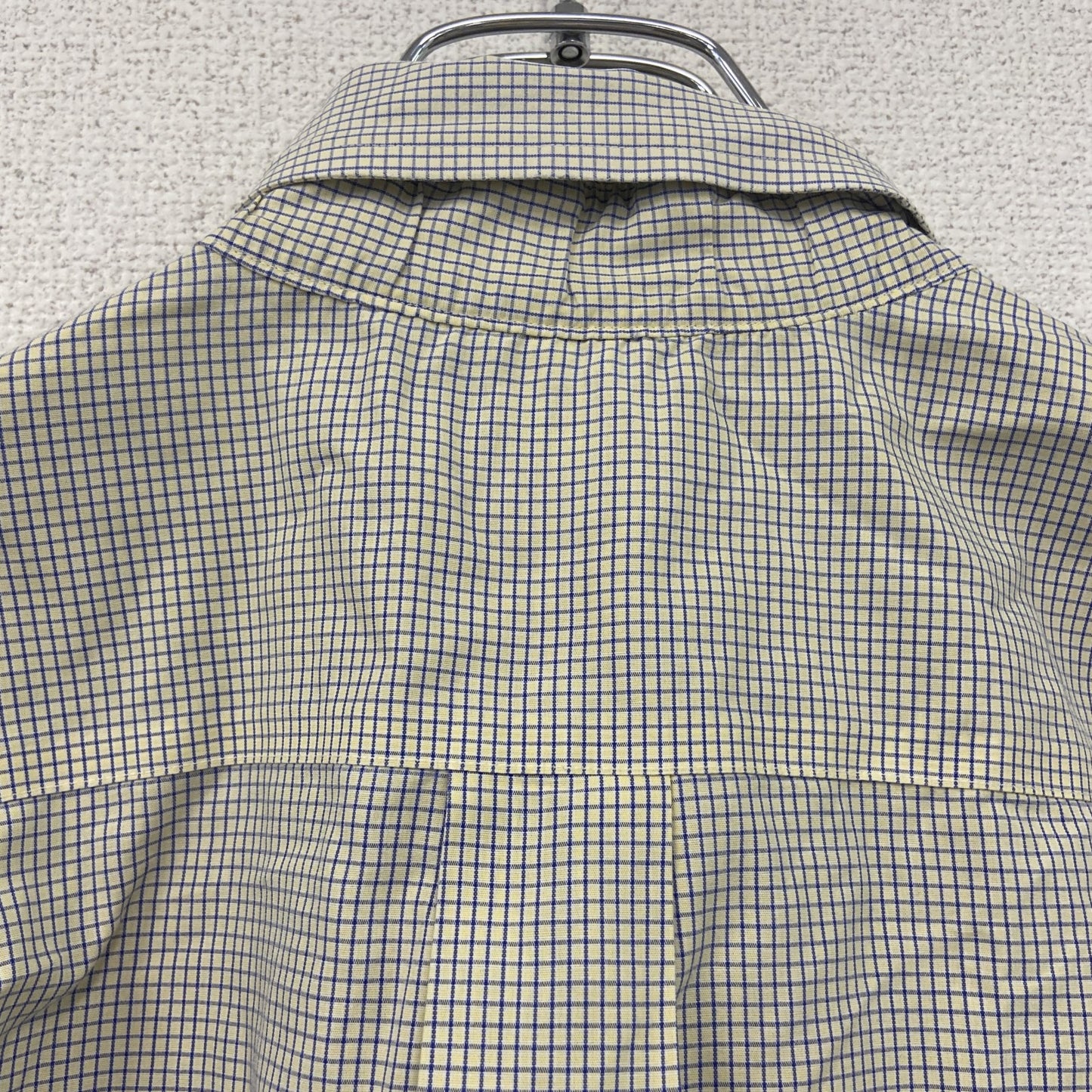 Brooks Brothers　ブルックスブラザーズ　長袖ボタンダウンシャツ　チェック柄　青　ブルー　黄色　イエロー　Mサイズ