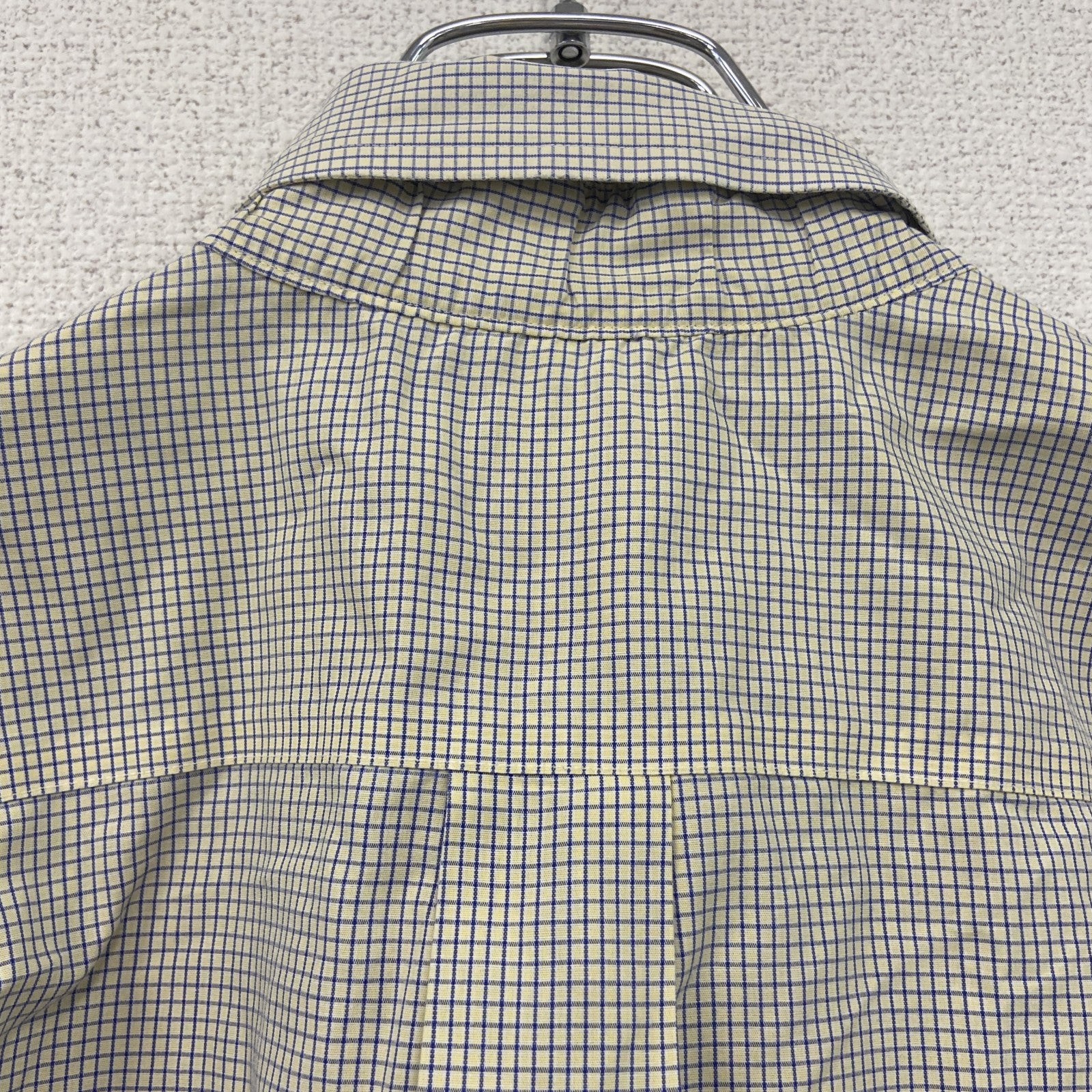 Brooks Brothers　ブルックスブラザーズ　長袖ボタンダウンシャツ　チェック柄　青　ブルー　黄色　イエロー　Mサイズ