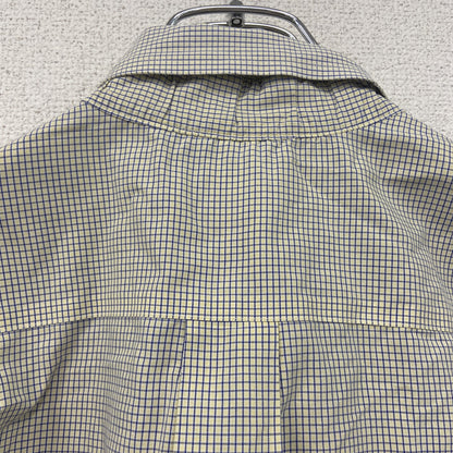 Brooks Brothers　ブルックスブラザーズ　長袖ボタンダウンシャツ　チェック柄　青　ブルー　黄色　イエロー　Mサイズ