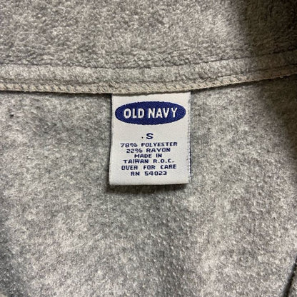 古着 used　OLDNAVY　オールドネイビー　長袖ロゴワッペンスウェット　ハーフジップトレーナー　グレー　秋冬服　Sサイズ