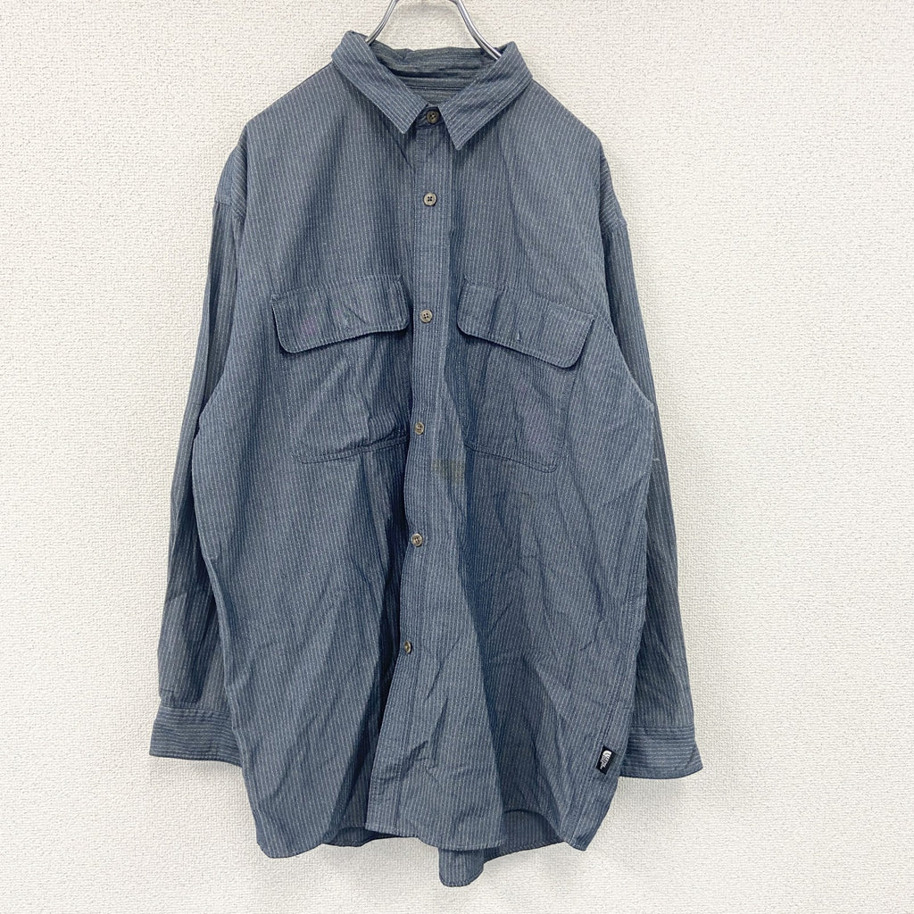 THE NORTH FACE　ザ・ノースフェイス　長袖シャツ　紺　ネイビー　Mサイズ