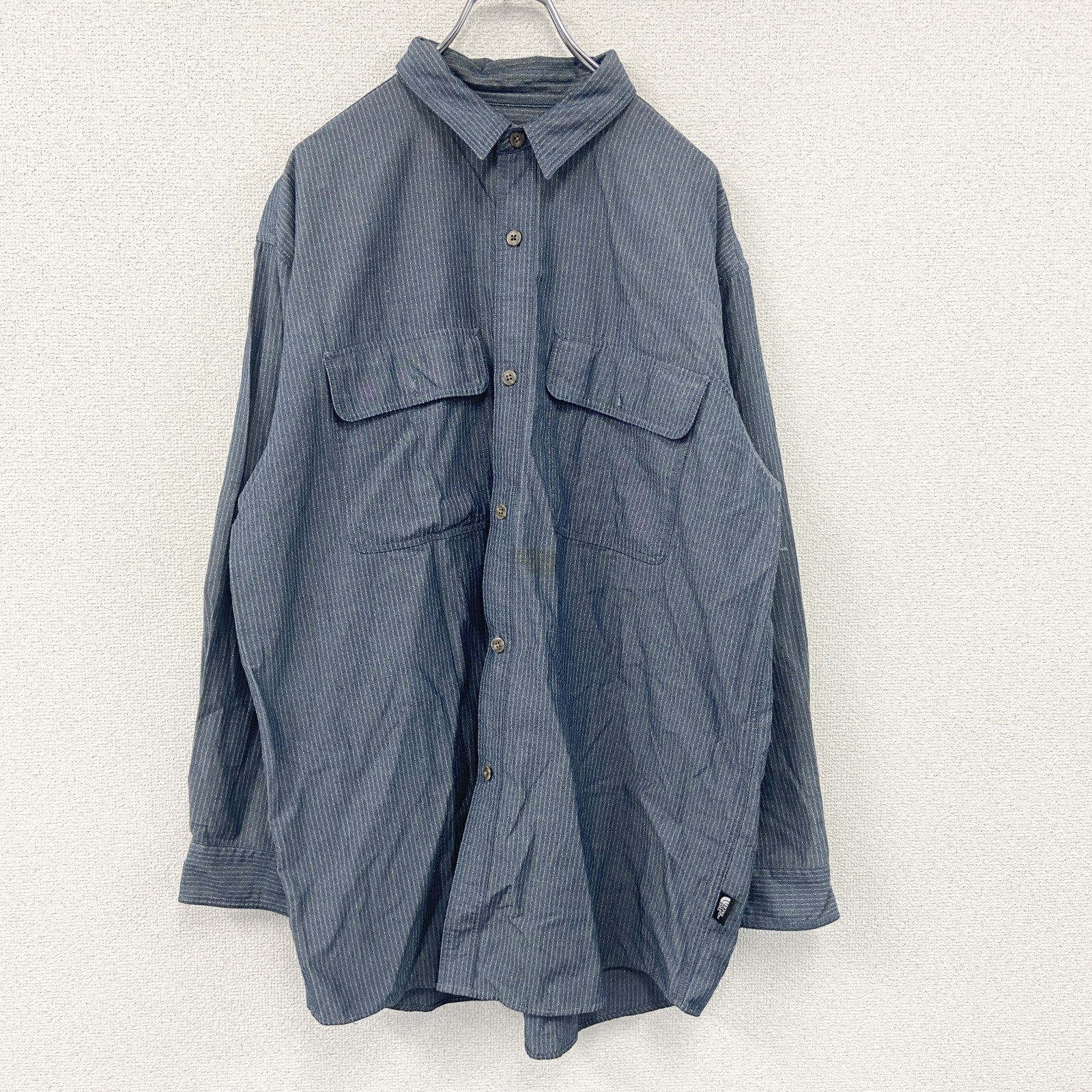 THE NORTH FACE　ザ・ノースフェイス　長袖シャツ　紺　ネイビー　Mサイズ