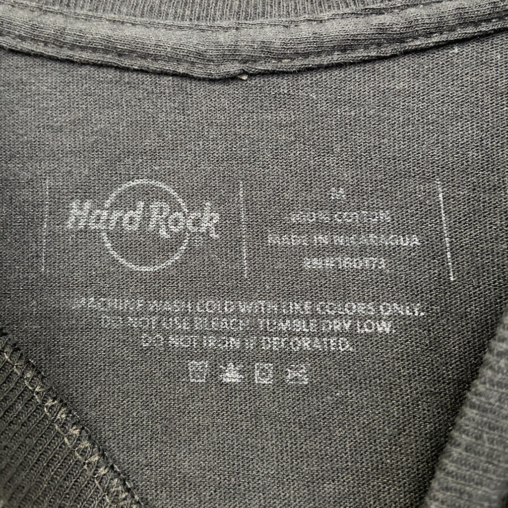 古着 used　UNITY by Hard Rock　ハードロック　半袖プリントTシャツ　黒　ブラック　クルーネック　Mサイズ