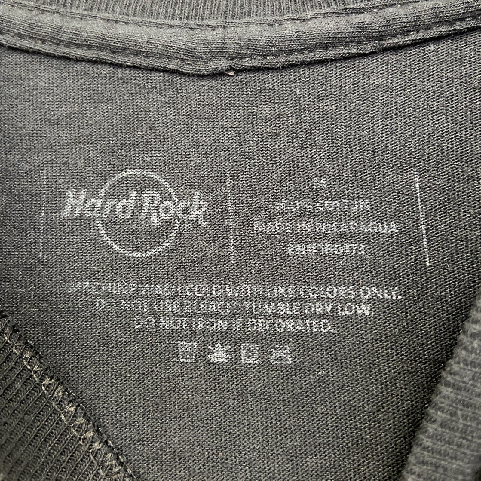 古着 used　UNITY by Hard Rock　ハードロック　半袖プリントTシャツ　黒　ブラック　クルーネック　Mサイズ