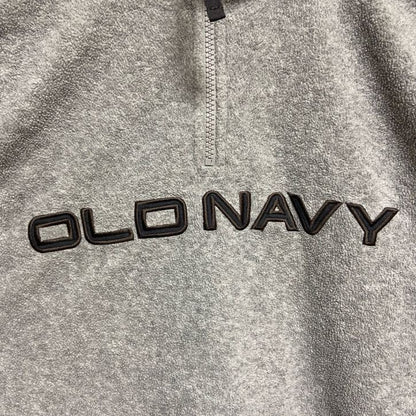 古着 used　OLDNAVY　オールドネイビー　長袖ロゴワッペンスウェット　ハーフジップトレーナー　グレー　秋冬服　Sサイズ