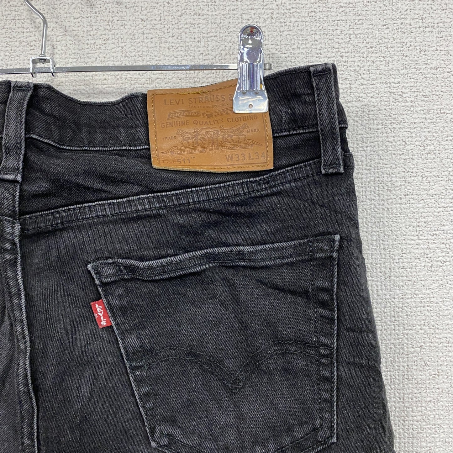 Levi’ｓ　リーバイス　511　デニムパンツ/ジーンズ　ジップフライ　黒　ブラック　W33サイズ