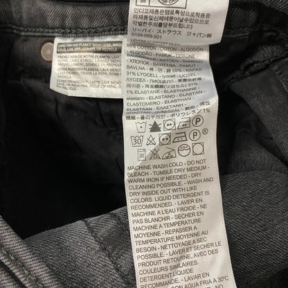 Levi’ｓ　リーバイス　511　デニムパンツ/ジーンズ　ジップフライ　黒　ブラック　W33サイズ