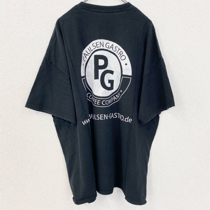 古着 used　半袖プリントTシャツ　レトロデザイン　クルーネック　BALTIC　骸骨　メタル　黒　ブラック　