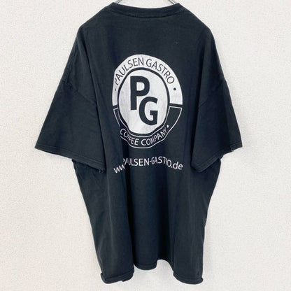古着 used　半袖プリントTシャツ　レトロデザイン　クルーネック　BALTIC　骸骨　メタル　黒　ブラック　