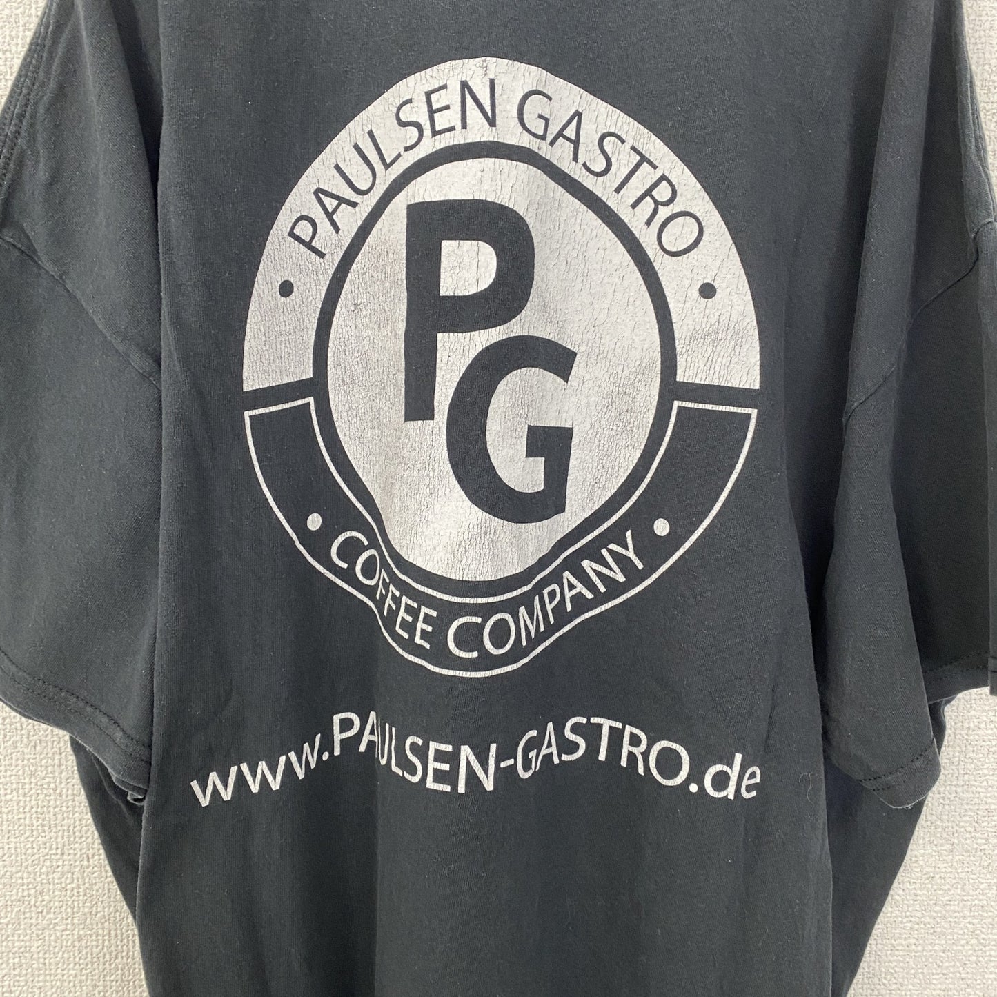 古着 used　半袖プリントTシャツ　レトロデザイン　クルーネック　BALTIC　骸骨　メタル　黒　ブラック　