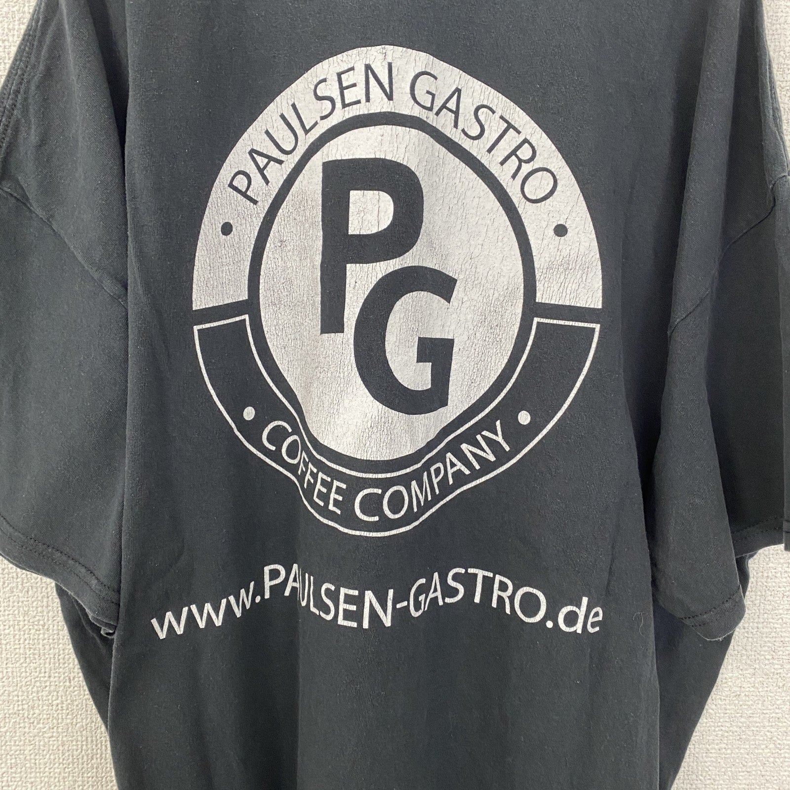 古着 used　半袖プリントTシャツ　レトロデザイン　クルーネック　BALTIC　骸骨　メタル　黒　ブラック　