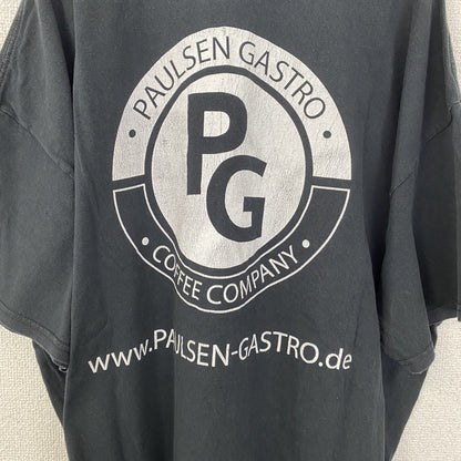 古着 used　半袖プリントTシャツ　レトロデザイン　クルーネック　BALTIC　骸骨　メタル　黒　ブラック　