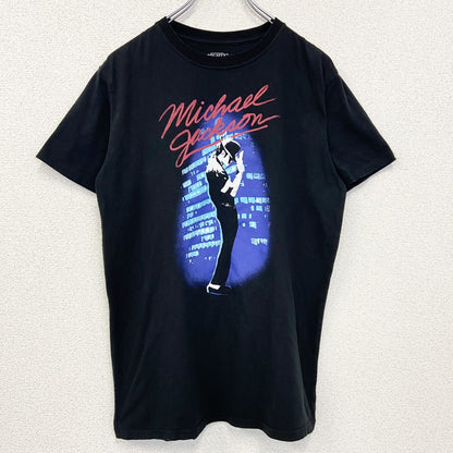 古着 used　Michael Jackson マイケル ジャクソン　半袖ロゴプリントTシャツ　ブラック　黒　レトロ　Mサイズ
