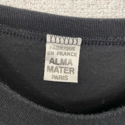 古着 used　ALMA MATER　半袖プリントTシャツ　レトロデザイン　クルーネック　ゴッホ　夜のカフェテラス　黒　ブラック