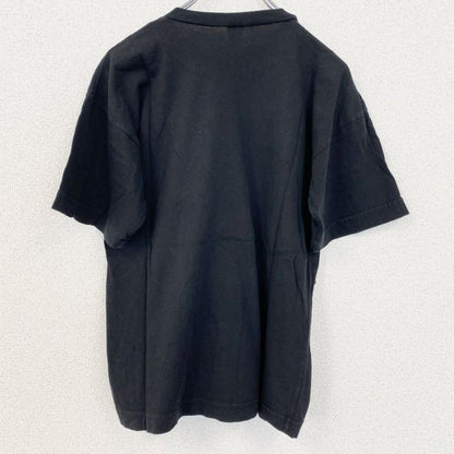 古着 used　ALMA MATER　半袖プリントTシャツ　レトロデザイン　クルーネック　ゴッホ　夜のカフェテラス　黒　ブラック