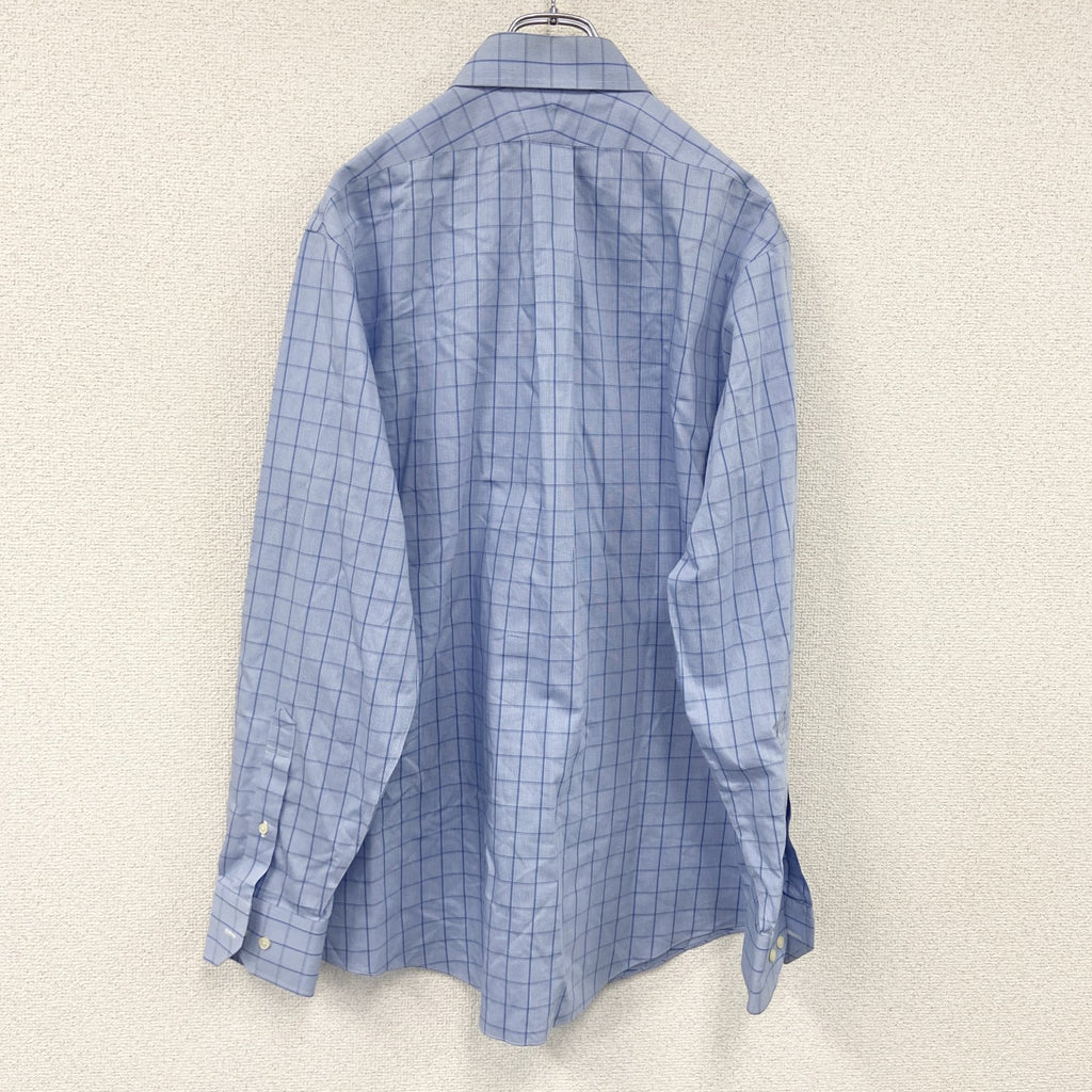 Brooks Brothers　ブルックスブラザーズ　長袖シャツ　チェック柄　水色　ライトブルー