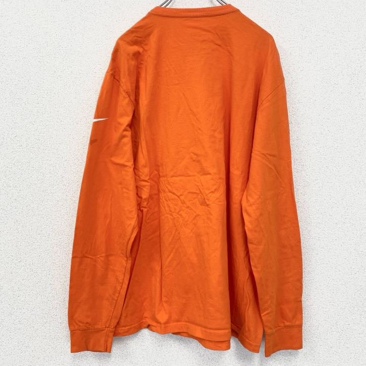 古着　used　NIKE　長袖プリントTシャツ　デンバー・ブロンコス　UNITED IN ORANGE　オレンジ　XXLサイズ