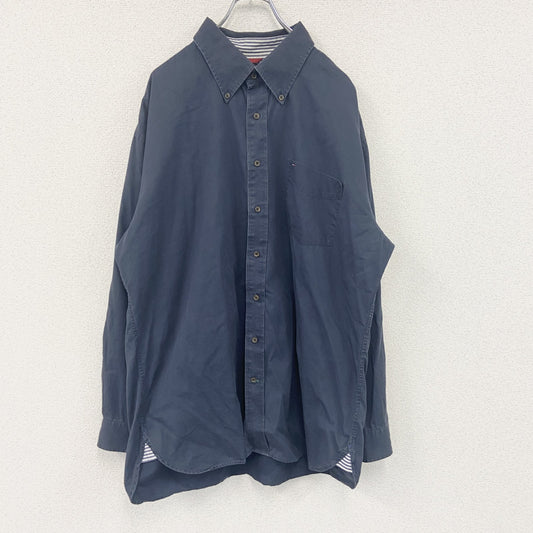 TOMMY HILFIGER　トミーヒルフィガー　長袖ボタンダウンシャツ　紺　ネイビー　2XLサイズ