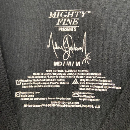 古着 used　Michael Jackson マイケル ジャクソン　半袖ロゴプリントTシャツ　ブラック　黒　レトロ　Mサイズ