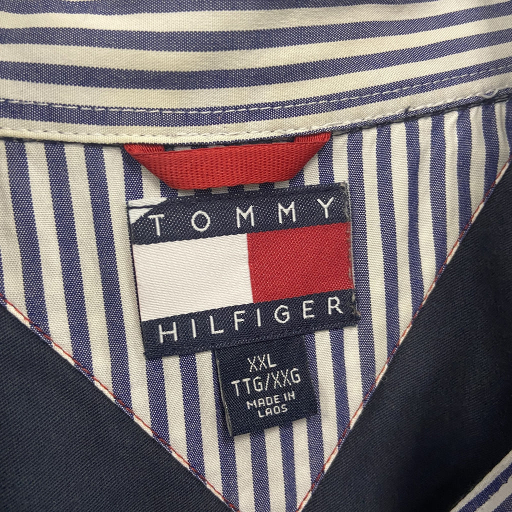 TOMMY HILFIGER　トミーヒルフィガー　長袖ボタンダウンシャツ　紺　ネイビー　2XLサイズ