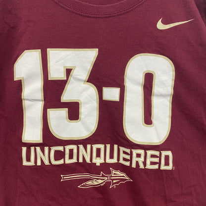 古着　used　NIKE　ナイキ　半袖プリントTシャツ　UNCONQUERED　13-0　レトロデザイン　赤　レッド　Lサイズ
