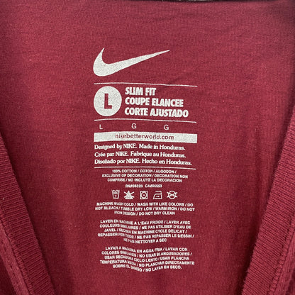 古着　used　NIKE　ナイキ　半袖プリントTシャツ　UNCONQUERED　13-0　レトロデザイン　赤　レッド　Lサイズ