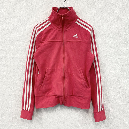 adidas　アディダス　フリーストラックジャケット/ジャージ　パフォーマンスロゴ　ピンク　Lサイズ