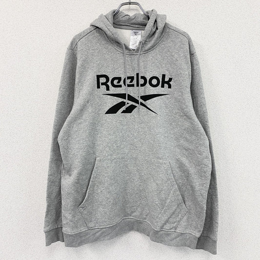 Reebok　リーボック　スウェットパーカー/フーディー　デカロゴ　灰色　グレー　XLサイズ