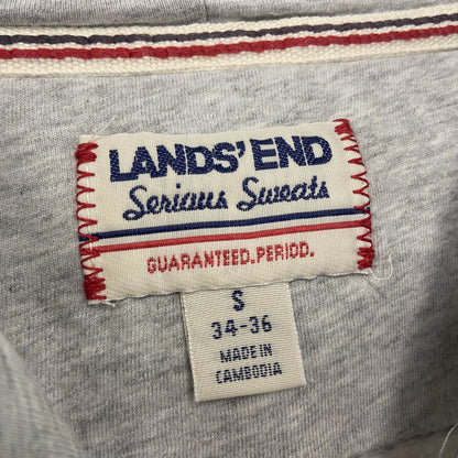 LANDS' END　ランズエンド　フルジップスウェットパーカー/フーディー　灰色　グレー　Sサイズ
