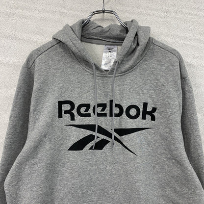 Reebok　リーボック　スウェットパーカー/フーディー　デカロゴ　灰色　グレー　XLサイズ