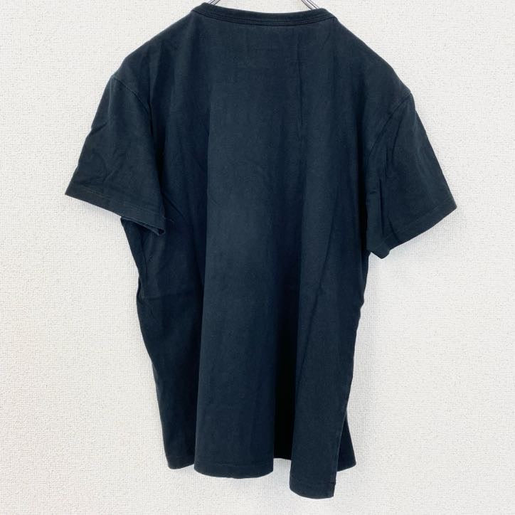 古着 used　半袖プリントTシャツ　レトロデザイン　クルーネック　警官　ポリス　POLICE　黒　ブラック　Mサイズ