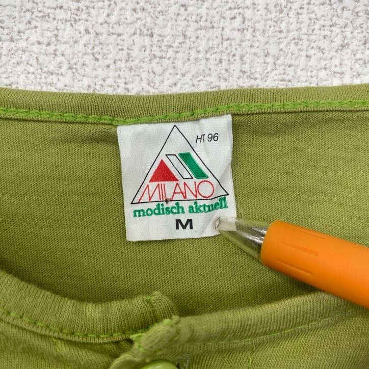 古着 used　半袖プリントTシャツ　レトロデザイン　SAFARI ZONE　地図　クルーネック　緑　グリーン　Mサイズ