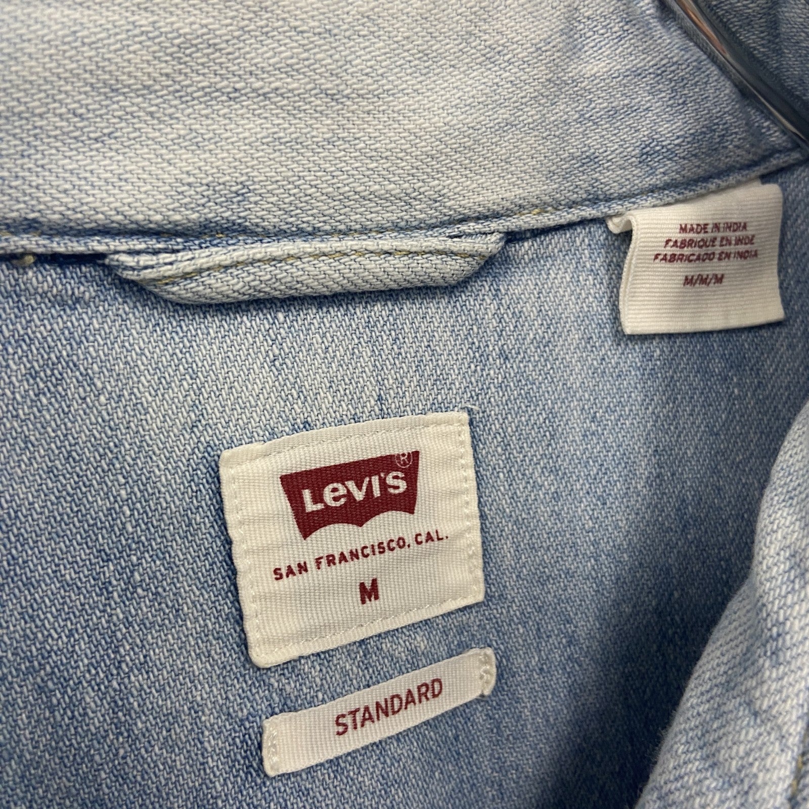 Levi's　リーバイス　長袖デニムシャツ　インディゴブルー　Mサイズ