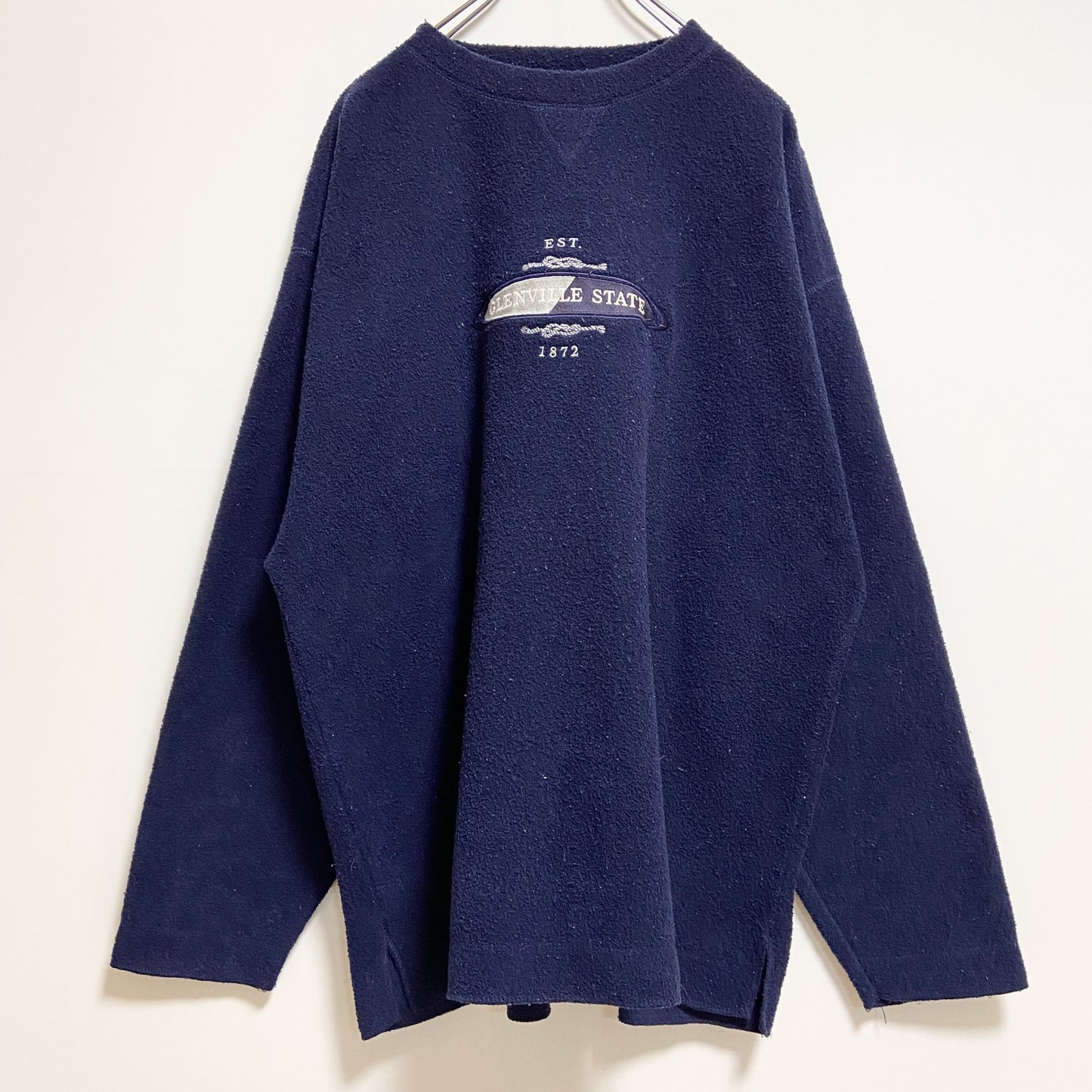 ～90s　GEAR FOR SPORTS　フリースプルオーバー　グレンビル州立大学　ネイビー　紺　2XLサイズ