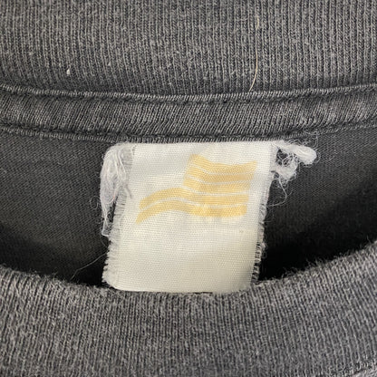 古着 used　半袖プリントTシャツ　CLAUDE FRANCOIS　クルーネック　レトロデザイン　黒　ブラック　