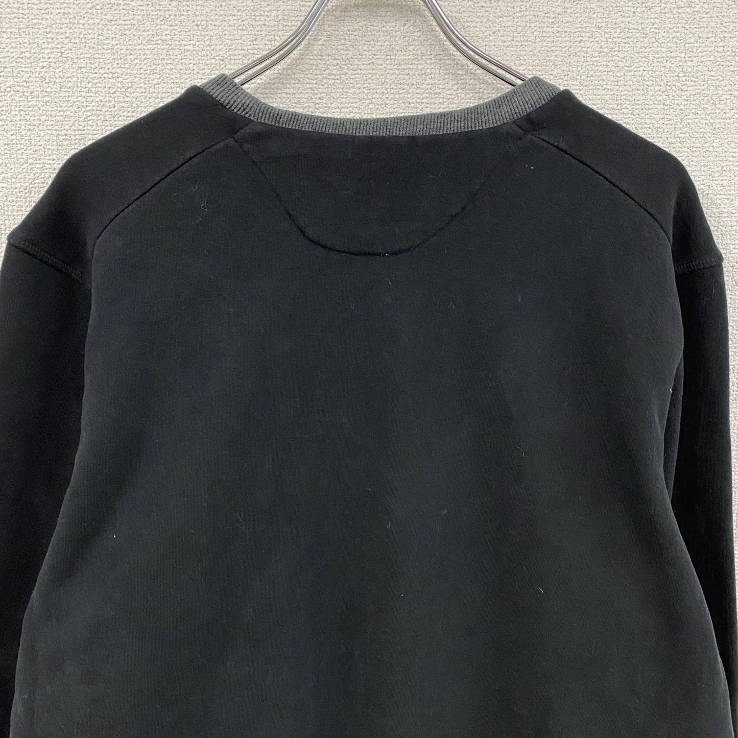 adidas　アディダス　スウェット/トレーナー　前V　デカロゴ　黒　ブラック　2XOサイズ
