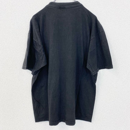 古着 used　半袖プリントTシャツ　CLAUDE FRANCOIS　クルーネック　レトロデザイン　黒　ブラック　
