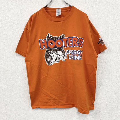 DELTA　HOOTERS　フーターズ　半袖プリントTシャツ　企業T　オレンジ　Lサイズ