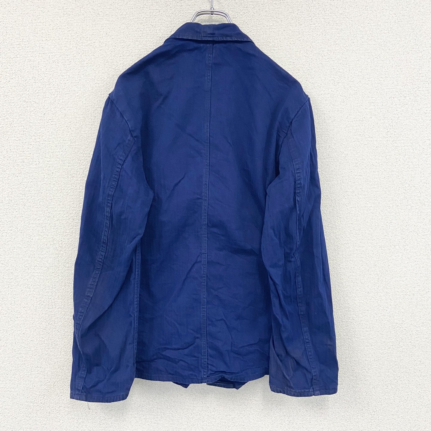 ～80s　Pionier　SANFOR　サンフォー　ユーロワークジャケット　ヘリンボーンツイル　ミリタリー　青　ブルー　50サイズ