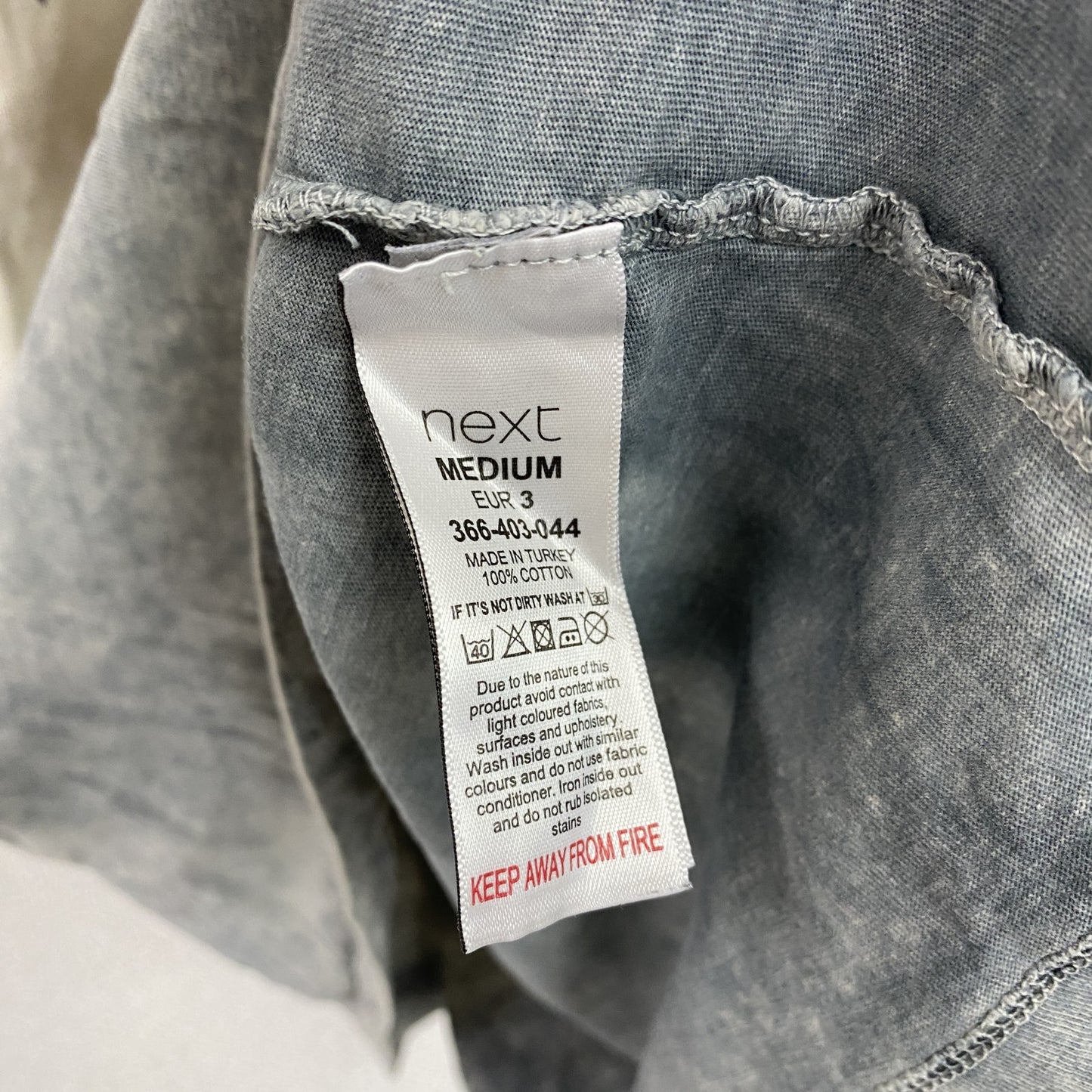 古着 used　next　半袖プリントTシャツ　和柄　グレー　Mサイズ