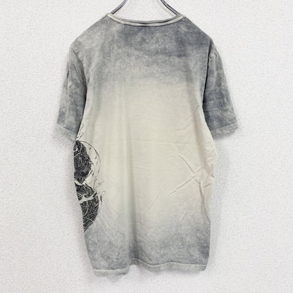 古着 used　next　半袖プリントTシャツ　和柄　グレー　Mサイズ