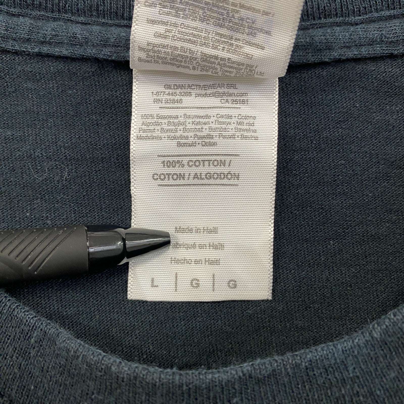 GILDAN　TIGERS SPRING　半袖プリントTシャツ　チームT　カレッジタイプ　黒　ブラック　Lサイズ
