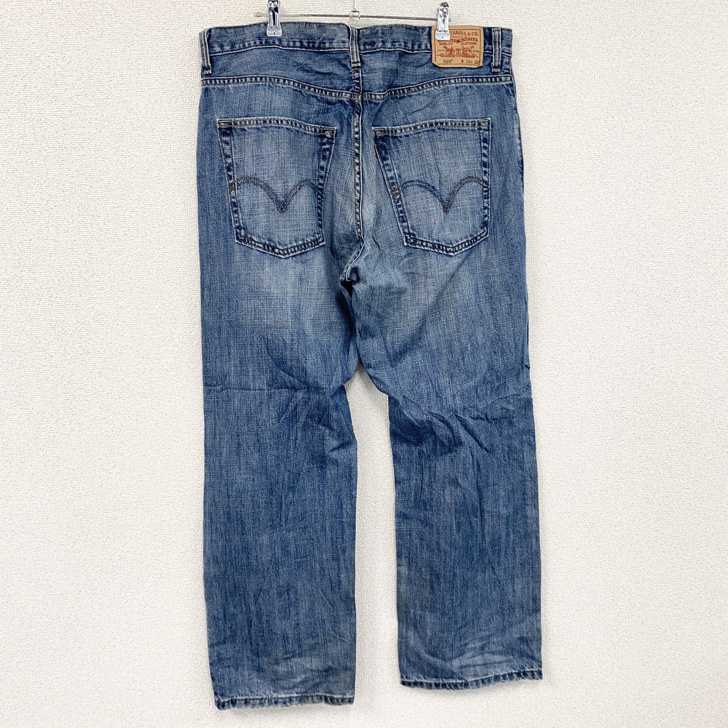 Levi’ｓ　リーバイス　569　デニムパンツ/ジーンズ　縦落ち　鬼ヒゲ　ジップフライ　インディゴ　W36サイズ